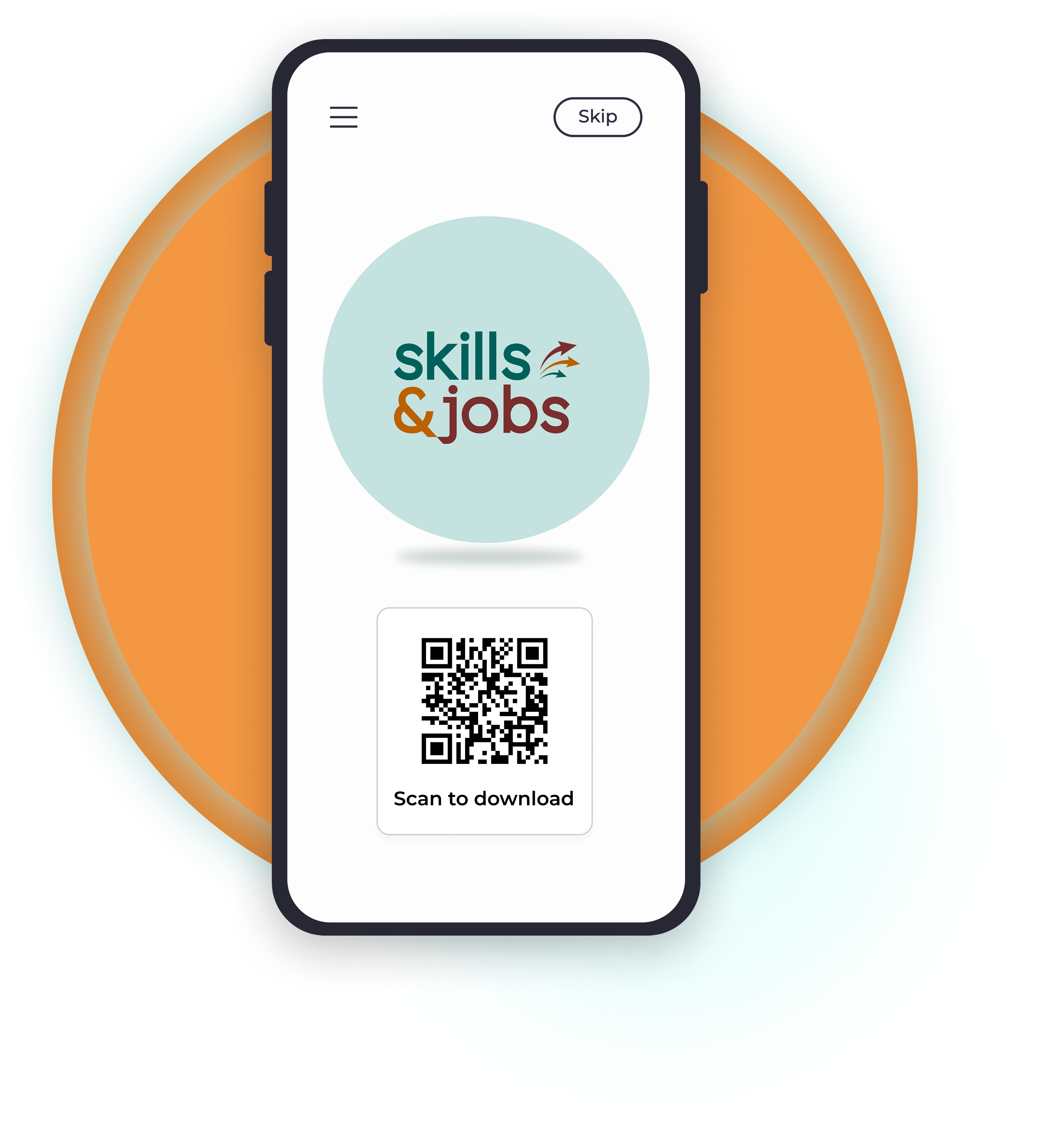 Skills & Jobs app — scan to download
